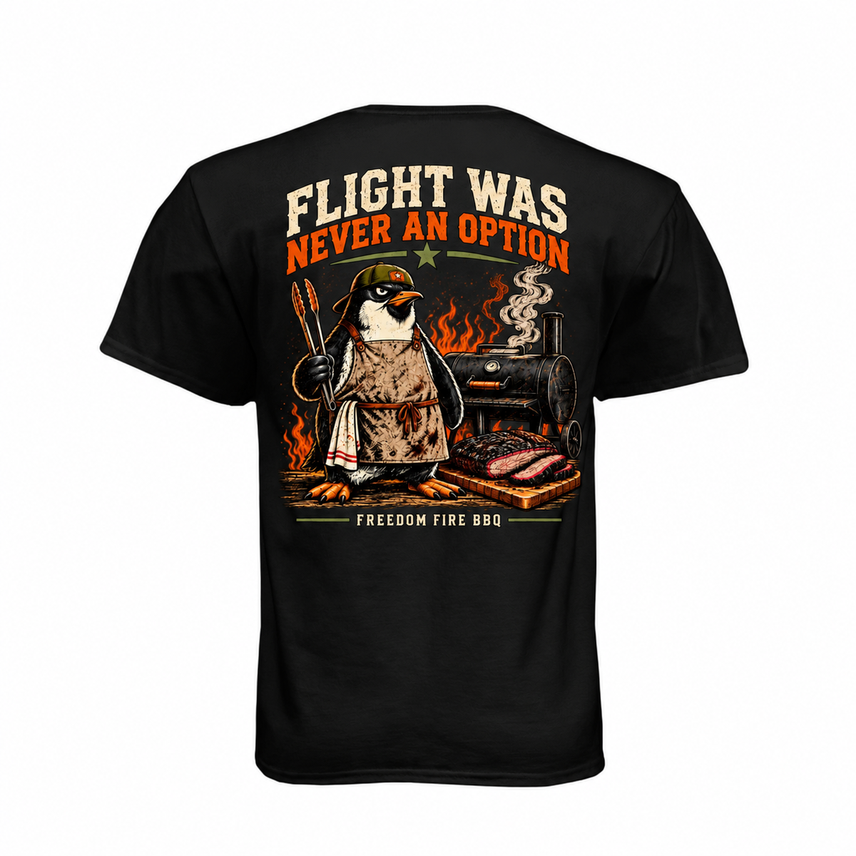 Flight Was Never an Option Tee back, black