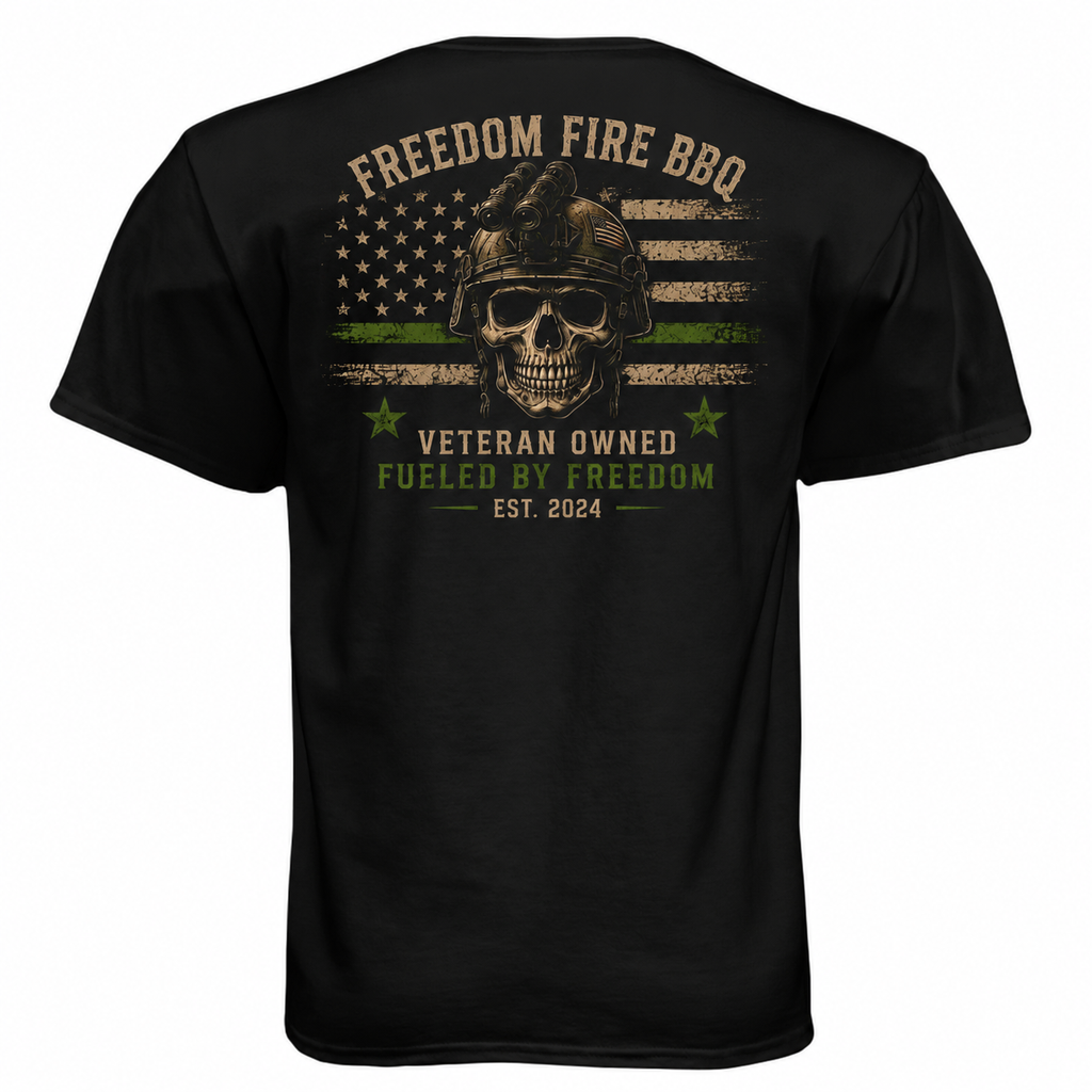 Freedom Tee back, black
