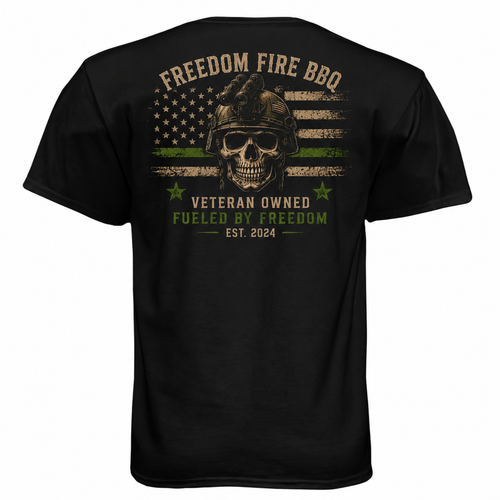 Freedom Tee back, black