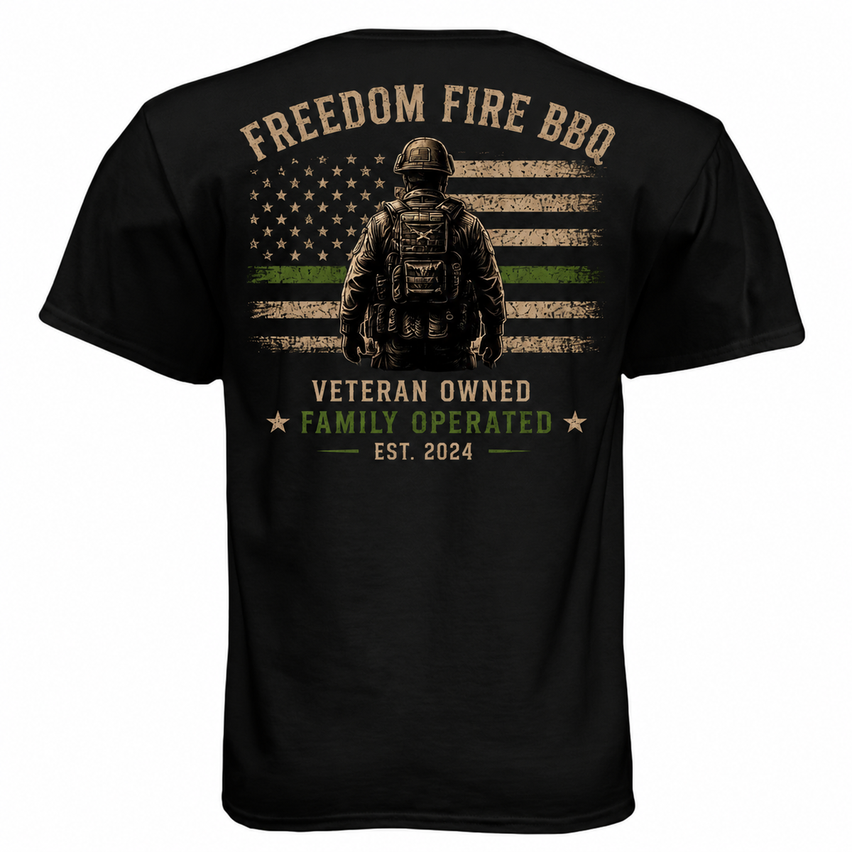 Soldier Tee back, black